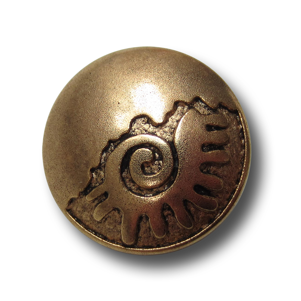 Wundervoller Metallknopf mit mystischem Muster