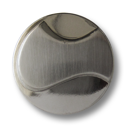 www.Knopfparadies.de - 1562si - Leichte moderne silberfarbene Ösen Metallblechknöpfe