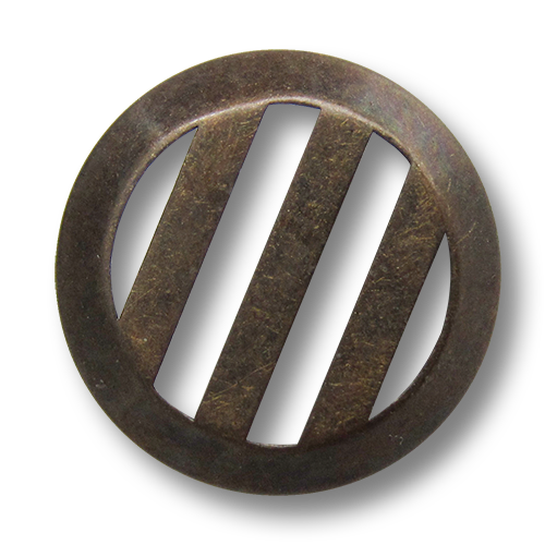 www.Knopfparadies.de - 4216me - Metallknöpfe mit Streifen Durchbruch