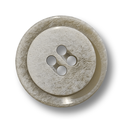 www.knopfparadies.de - 4570gr - Grau und beige melierte Mantelknöpfe aus Kunststoff