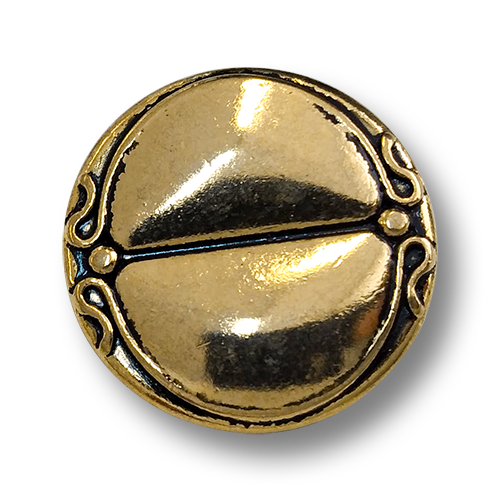 www.knopfparadies.de - 6495ag - Altgoldfarbene, schwere Metallknöpfe