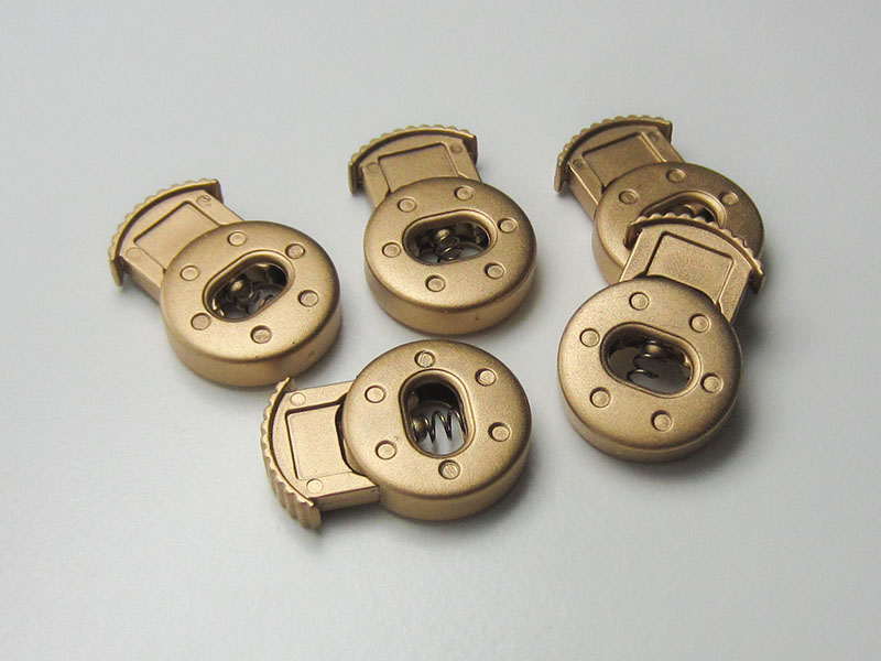 www.knopfparadies.de - 5851gm - Kordelstopper in matt gold