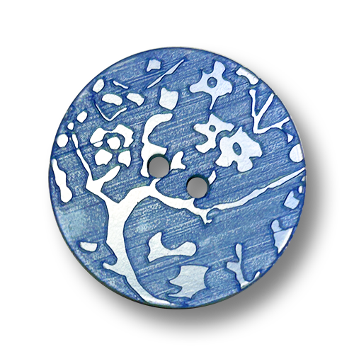 www.knopfparadies.de - 6262hb - Hellblaue Kunststoffknöpfe Glanz Matt