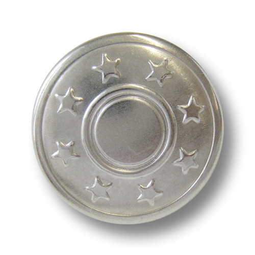www.knopfparadies.de - 4223si - Silberfarbene Jeansknöpfe od. Nietenknöpfe
