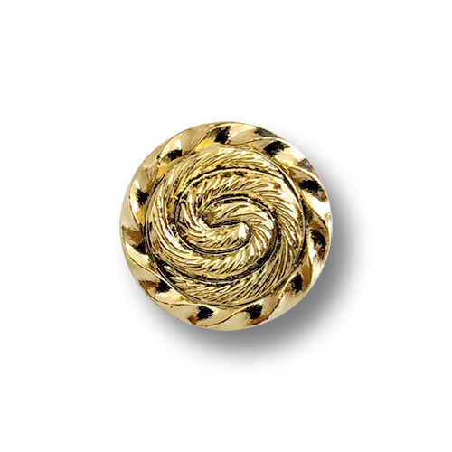 www.knopfparadies.de - 6396go - Glänzend goldfarbene Kunststoffknöpfe