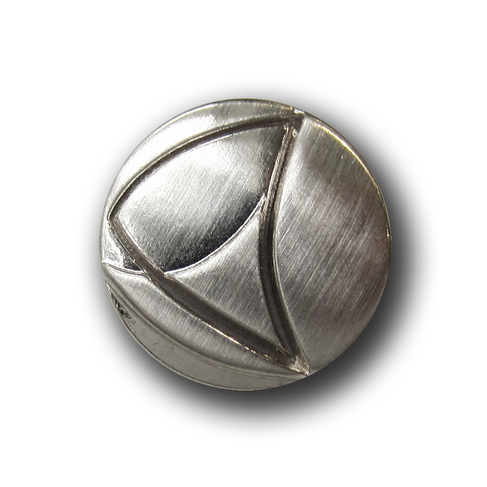 Kleiner silberfarb. Metall Knopf m. abstraktem Muster