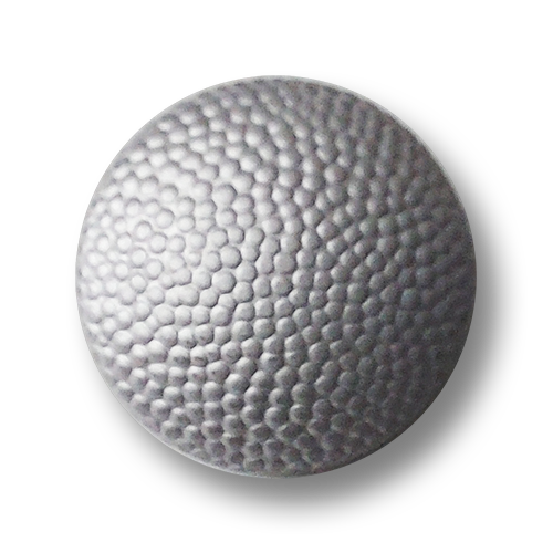 Matt silberfarbene gekörnte, leichte Knöpfe aus Metallblech