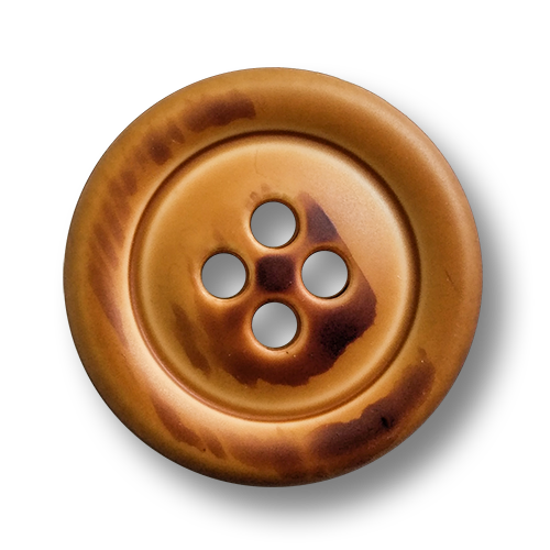 www.knopfparadies.de - 6167mb - Mittelbraune Kunststoffknöpfe, fast wie Lederknöpfe - günstigere B-WARE