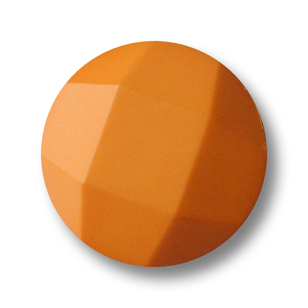 Facettierter orangefarbener Knopf