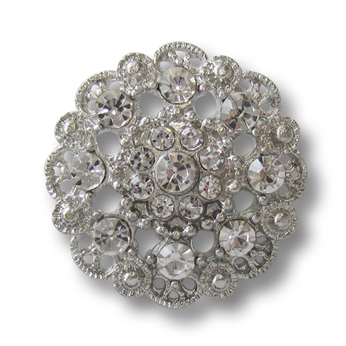 www.knopfparadies.de - 5752gl - Umwerfend schöne Metallknöpfe mit Strass besetzt