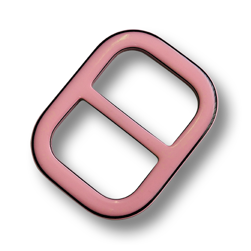 www.knopfparadies.de - 3280pi - Pink-schwarze Gürtelschnallen ohne Dorn