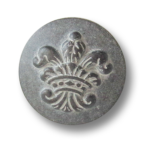 www.knopfparadies.de - 3642st - Kunststoffknöpfe, fast wie echte Metallknöpfe - mit Fleur de Lys