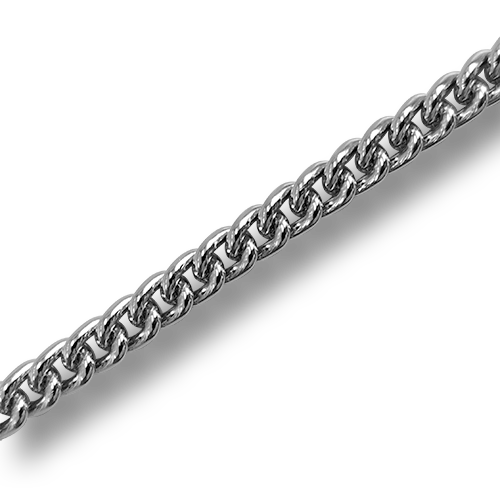 www.knopfparadies.de -  6108si - Silberfarbene Metallkette, feingliedrig