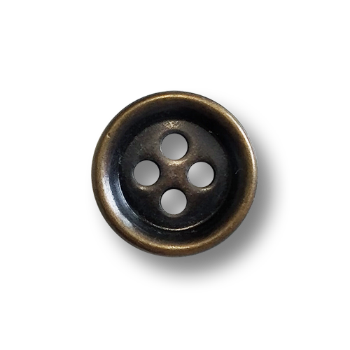 www.knopfparadies.de - 6925am - Kleine, dicke Blusenknöpfe aus Kunststoff in Metalloptik
