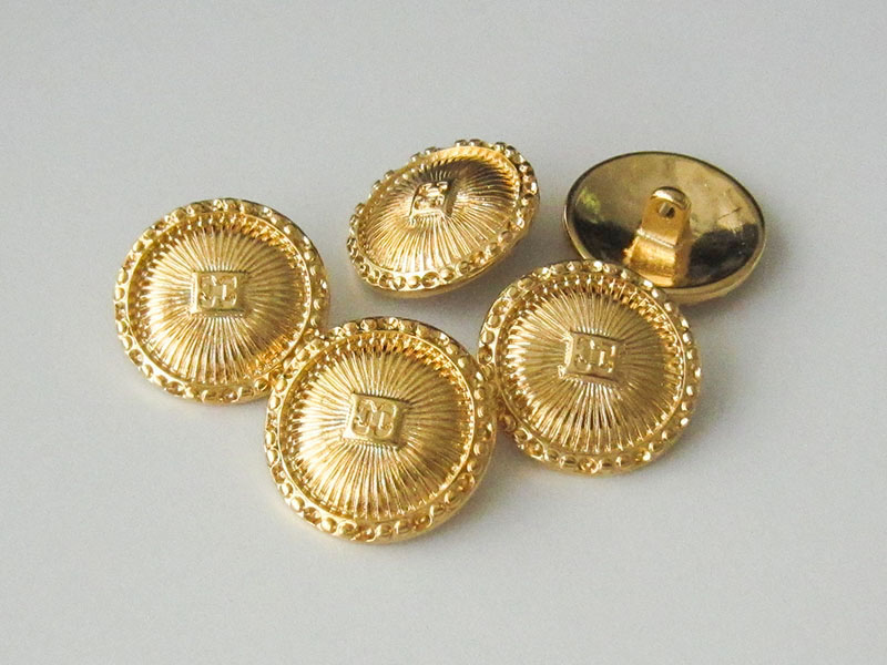 www.knopfparadies.de - 3036gg - Edle Designerknöpfe aus goldfarbenem Metall