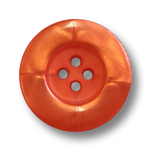 www.knopfparadies.de - 4457kr - Korallrot schimmernde Kunststoffknöpfe