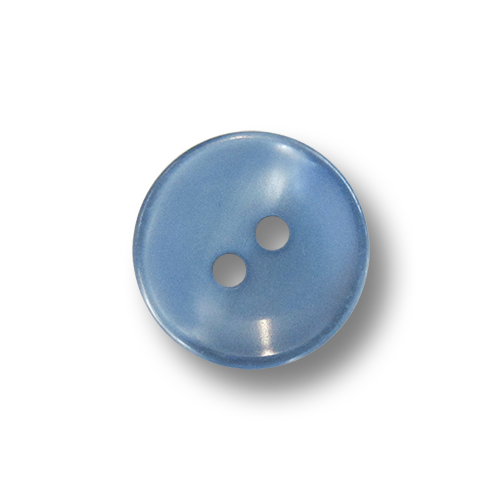 www.Knopfparadies.de - 5961mb - Schillernde kleine Zweiloch Kunststoffknöpfe in Mittelblau