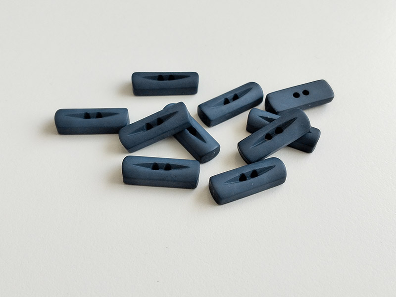 www.knopfparadies.de - 6303db - Dunkelblaue, kleine Knebelknöpfe