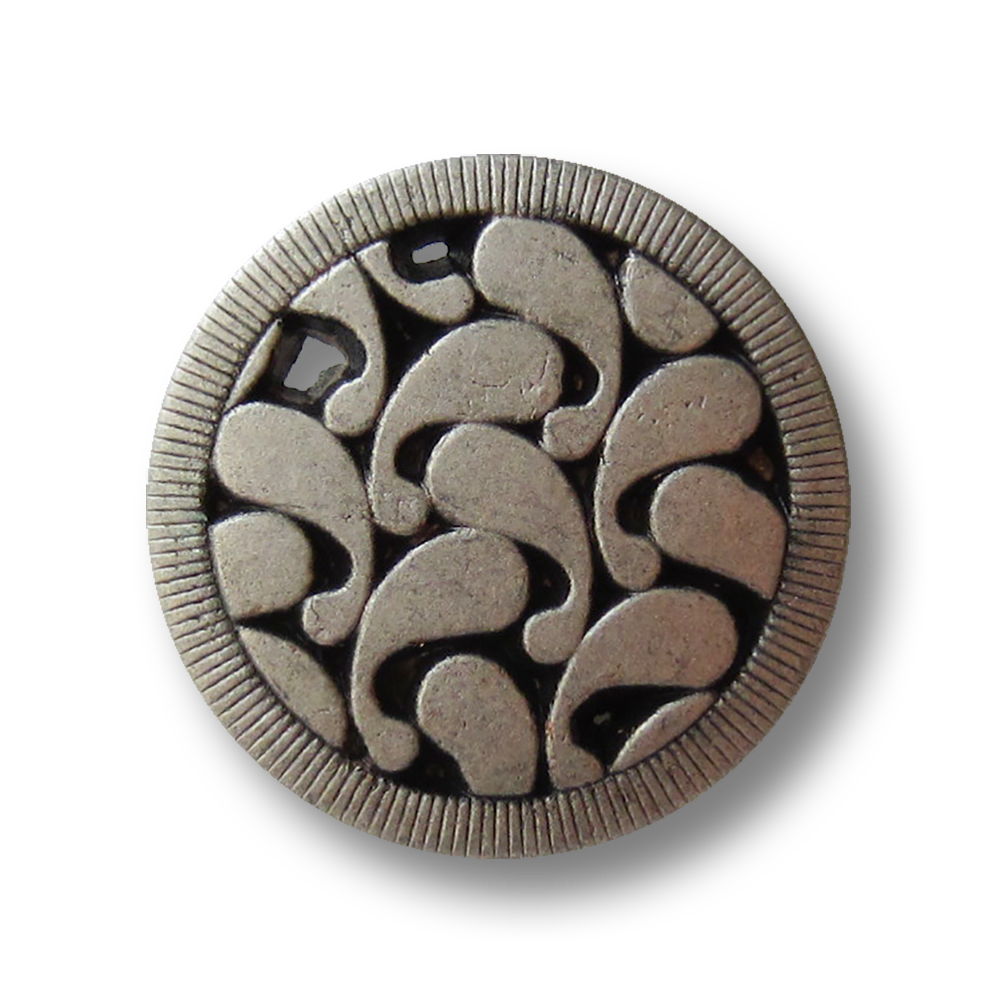 Toller Metall Ösen Knopf mit Paisley Durchbruch Muster