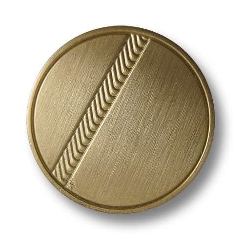 www.knopfparadies.de - 1504mg - Matt messingfarbene Ösen Metallknöpfe mit Zierband