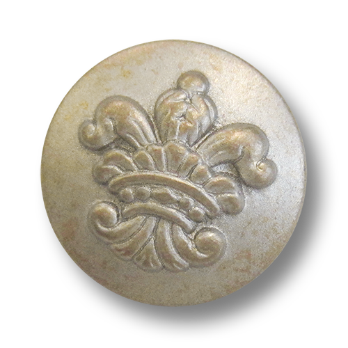 www.Knopfparadies.de - 2541vi - Leichte Ösenknöpfe in Silber & Messing mit Lilienmotiv