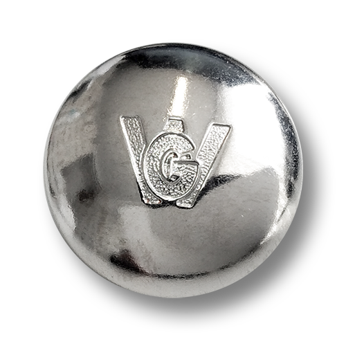 Silberfb. Halbkugelknöpfe m. Monogramm