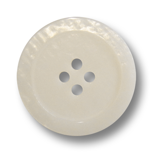 www.knopfparadies.de - 2230we - Naturweiß schimmernde Kunststoffknöpfe