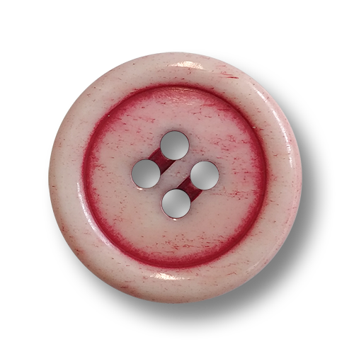 www.knopfparadies.de 6759ro - Blass rot eingefärbte, beinerne Knöpfe