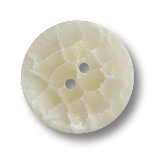 www.knopfparadies.de - 6307nw - Naturweiße, zart gezeichnete Kunststoffknöpfe