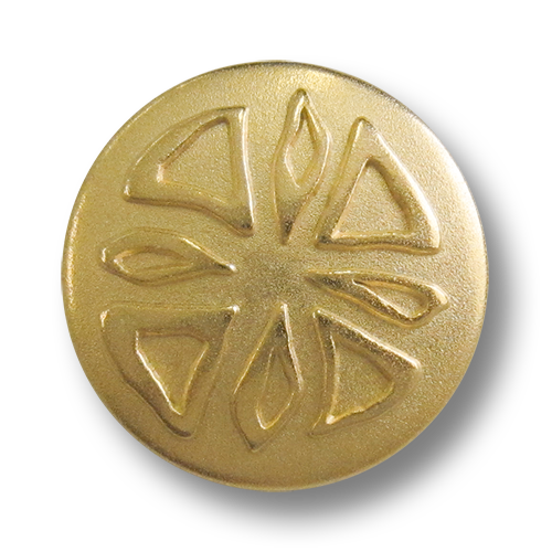 Goldfarbener Metallknopf mit Fantasiemuster