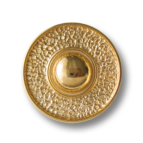 Beeindruckender großer goldfb. Knopf mit Halbkugel