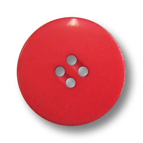 www.Knopfparadies.de - 3384ro - Tolle rote Vierlochknöpfe aus Kunststoff