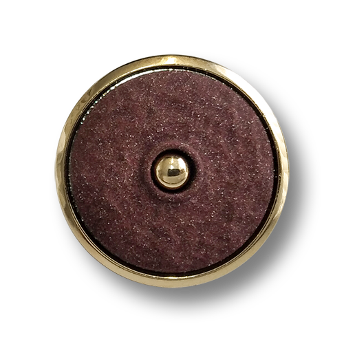 www.knopfparadies.de - 6663br - Leichte, elegante Kunststoffknöpfe in Braun und Gold