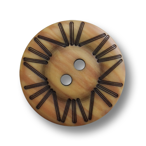 www.knopfparadies.de - 6253br - Braun gemaserte Trachtenknöpfe aus Kunststoff