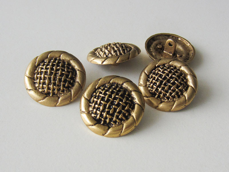www.knopfparadies.de - 2035ag - Extravagante goldene Metallknöpfe