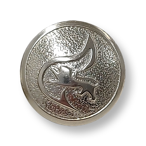 Uniformknöpfe - silberne Metallknöpfe mit Flamme und Löwe