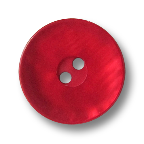 www.knopfparadies.de - 3564ro - Rot schillernde Kunststoffknöpfe mit zwei Löchern