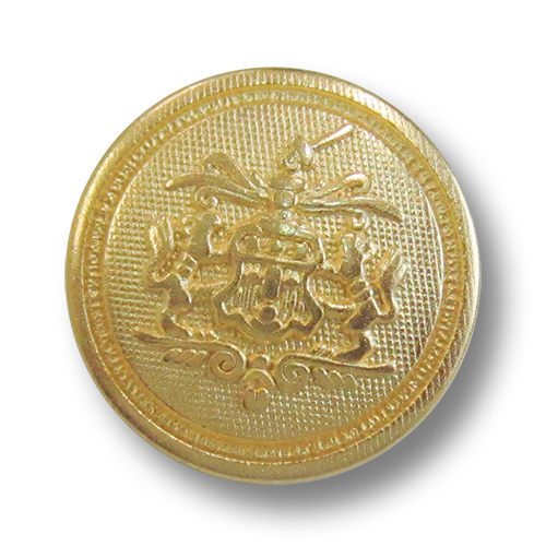 www.Knopfparadies.de - 4042go - Goldene Metallknöpfe mit Wappenmotiv