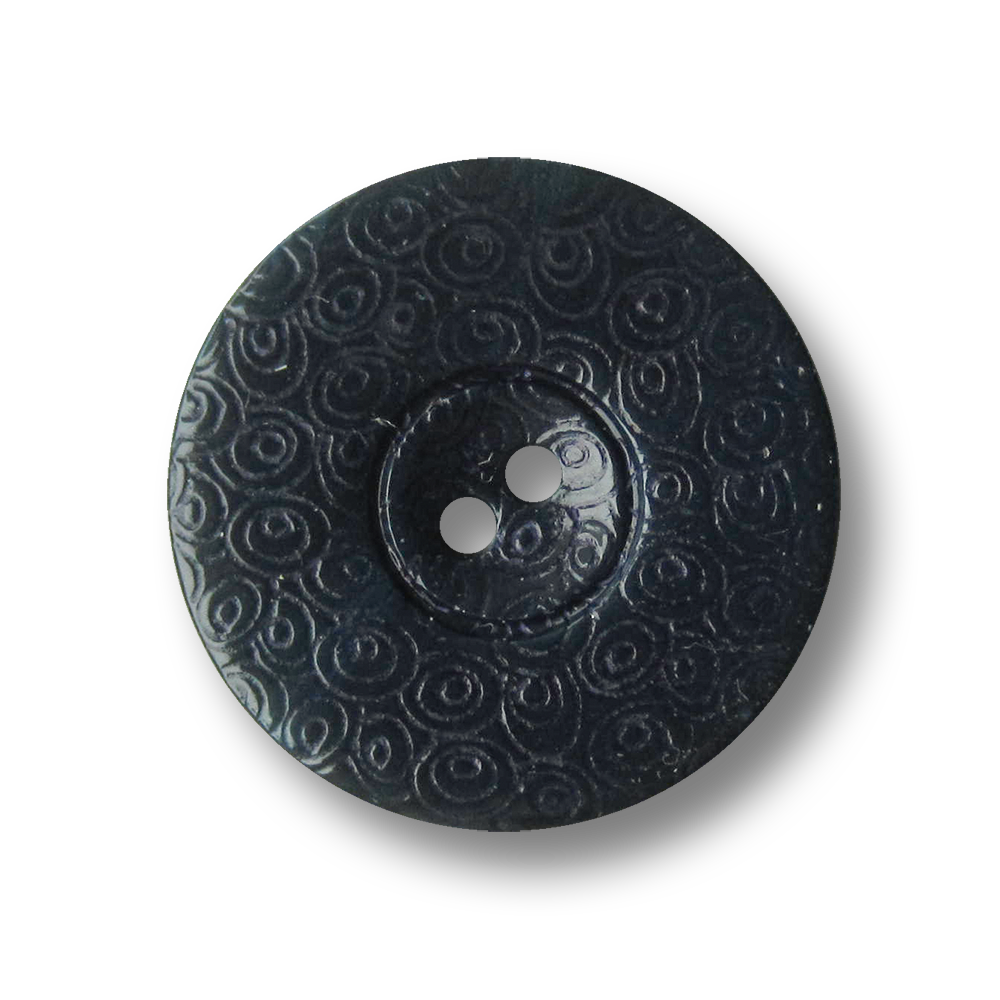Bildschöne blaue Perlmutt Knöpfe mit Ornament Muster