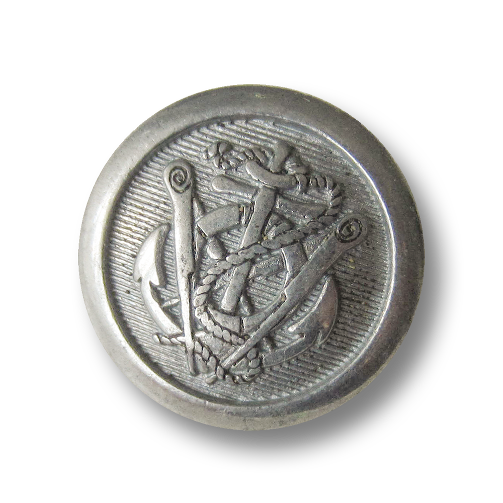 Anker Metall Ösen Knopf in Zinnfarben