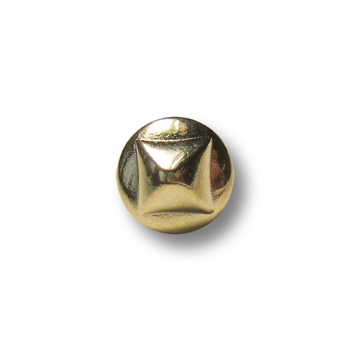 www.Knopfparadies.de - 1643go - Kleine goldene Metallknöpfe mit Pyramide