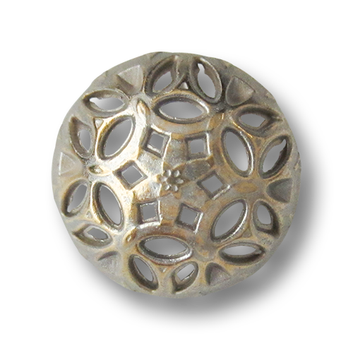 www.knopfparadies.de - 3362bi - Bicolor Metallknöpfe, deutlich gewölbt mit Durchbruchmuster