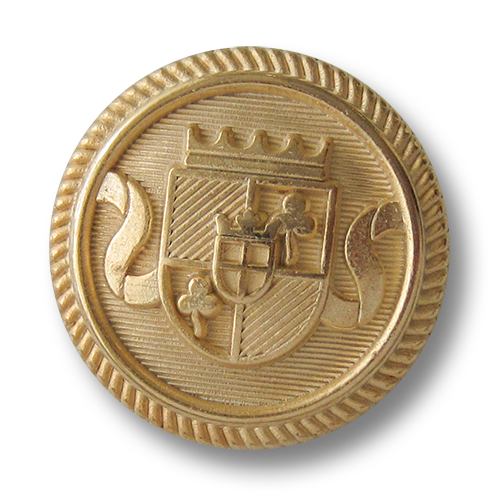 www.knopfparadies.de - 5754go - Blazerknöpfe aus Metall mit gekröntem Wappen