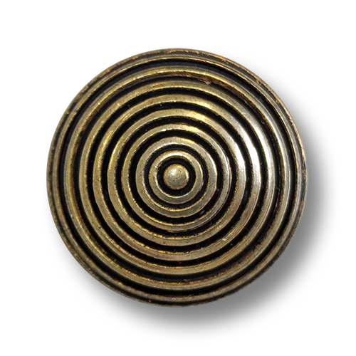 www.knopfparadies.de - 4461ag - Altgoldfarbene Metallknöpfe mit Sprialmuster - B-WARE