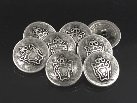 Schöne Metallknöpfe altsilberfarben