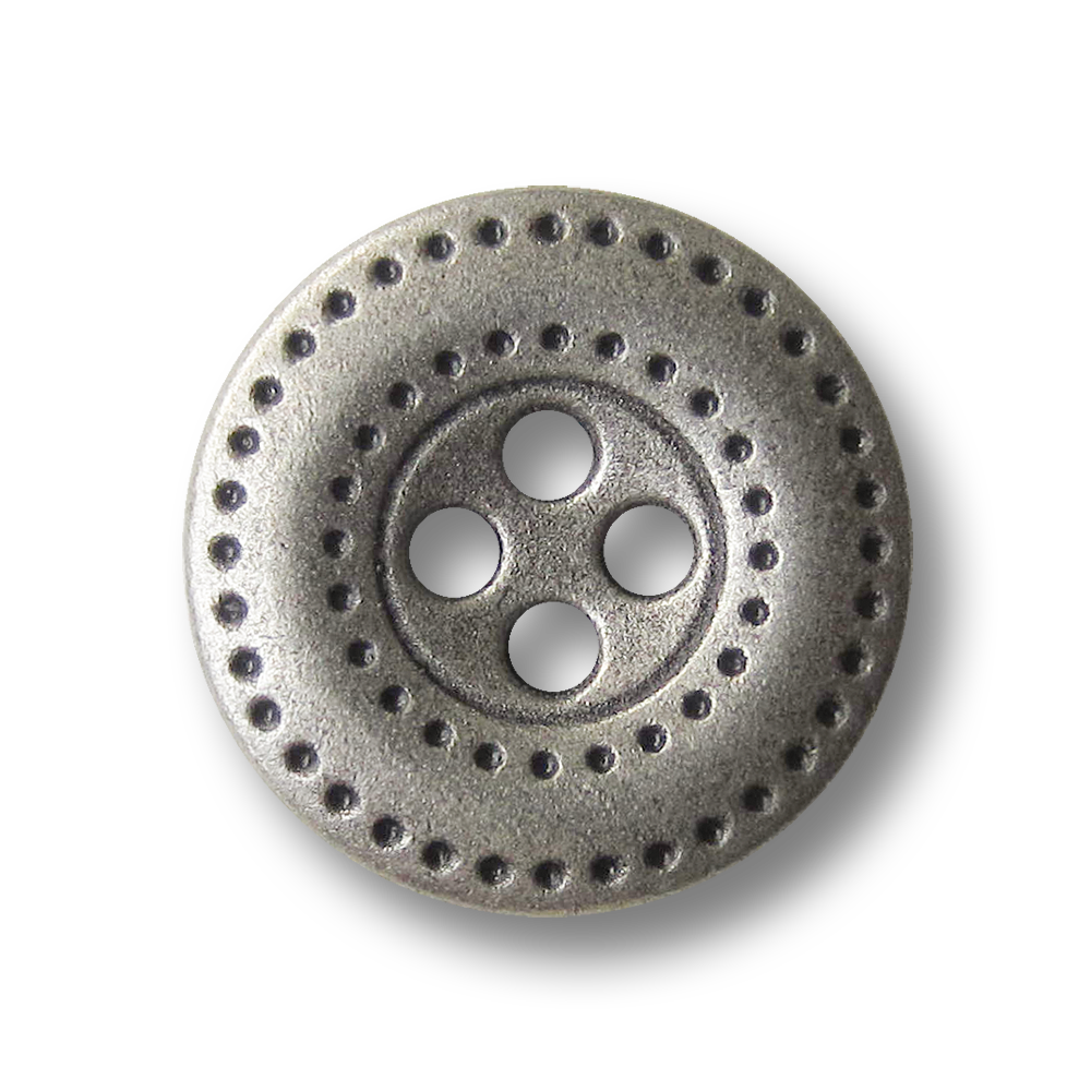 Attraktiver Vierloch Metall Knopf mit Loch Muster
