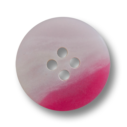 www.knopfparadies.de - 6056pi  - Pink und blass rosa gemaserte Kunststoffknöpfe mit vier Löchern