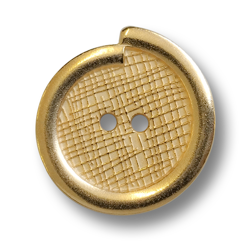 www.knopfparadies.de - 4496si - Matt goldfarbene Metallknöpfe - günstigere B-WARE