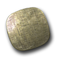 Quadratischer Metallknopf mit abgerundeten Ecken