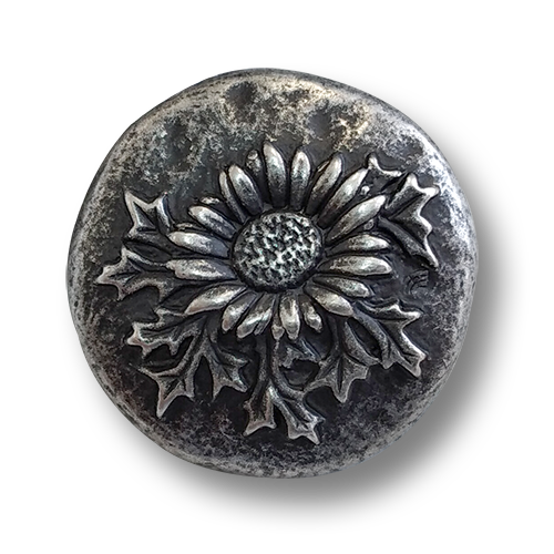 www.knopfparadies.de - 4482as - Altsilberfarbene Trachtenknöpfe aus Kunststoff